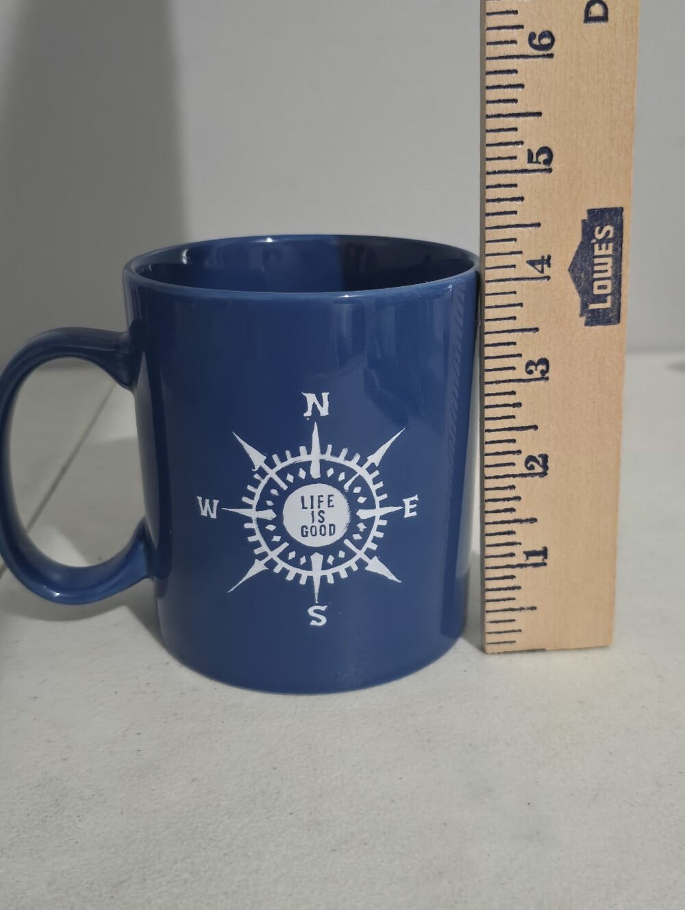 Life is Good Coffee Mug Ceramic Nautical Blue Navy’s Compass Boating Sailing - Picture 5 of 5